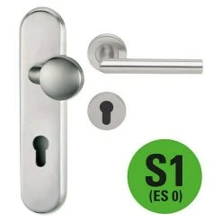 BAUHAUS Diamond Doors Modern Schutzbeschlag Warrior L-Form Nebentüren | Edelstahl | Türstärke 35-45 mm | DIN 18257 ES 0