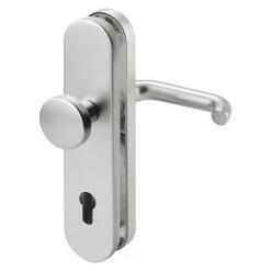 BAUHAUS Schutzbeschlag für Hauseingangstüren, Edelstahl, Türstärke 35-45 mm, inkl. Profilzylinder PZ