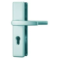 BAUHAUS Abus Schutzbeschlag KLN 314 für Wohnungsabschlusstür, Neusilber, Türstärke 37-47 mm, beidseitiger Drücker