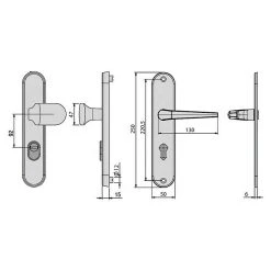 BAUHAUS Basi Schutzbeschlag ES0 VMS für Hauseingangstüren, Weiß, 92 mm Distanznorm, mit Zylinderabdeckung, 15 mm Schild/Rosette 5 BAUHAUS Basi Schutzbeschlag ES0 VMS für Hauseingangstüren, Weiß, 92 mm Distanznorm, mit Zylinderabdeckung, 15 mm Schild/Rosette -Online-Shop Türzargen 12 1057