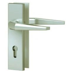 Online-Shop Türzargen 25 BAUHAUS Basi Schutzbeschlag ES0 VMS für Hauseingangstüren, Champagnerfarben, Türstärke 38-42 mm, beidseitiger Drücker, ohne Zylinderabdeckung