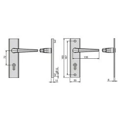BAUHAUS Basi Schutzbeschlag ES0 VMS für Hauseingangstüren, Champagnerfarben, Türstärke 38-42 mm, beidseitiger Drücker, ohne Zylinderabdeckung 5 BAUHAUS Basi Schutzbeschlag ES0 VMS für Hauseingangstüren, Champagnerfarben, Türstärke 38-42 mm, beidseitiger Drücker, ohne Zylinderabdeckung -Online-Shop Türzargen 12 1069