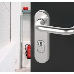 BAUHAUS Basi Schutzbeschlag SB/FS 2200K ES1 Feuerschutztür, Edelstahl, Türstärke 44-66 mm, beidseitiger Drücker, mit Zylinderabdeckung -Online-Shop Türzargen 12 1133