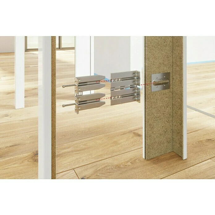 BAUHAUS Häfele Zargenbefestiger Startec Frame Fix für Holzzargen, Wandstärke 125–165 mm, 6 Stück 2 BAUHAUS Häfele Zargenbefestiger Startec Frame Fix für Holzzargen, Wandstärke 125–165 mm, 6 Stück – Bild 2