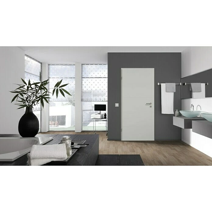 BAUHAUS GetaDoor Lamineo Türzarge GLN 224 735 x 1985 mm, Signalweiß, Wandstärke 125 mm, DIN Links 2 BAUHAUS GetaDoor Lamineo Türzarge GLN 224 735 x 1985 mm, Signalweiß, Wandstärke 125 mm, DIN Links – Bild 2