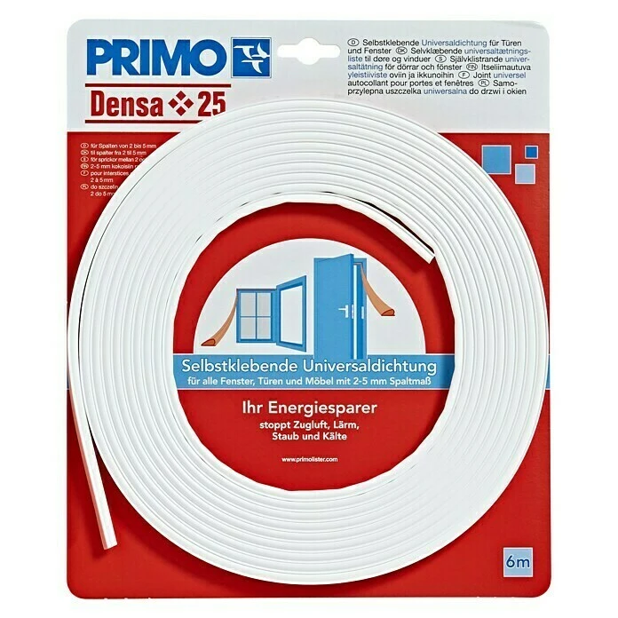 BAUHAUS Primo Universaldichtung Densa 25 Weiß, 6 Meter, für Spaltenbreite 2–5 mm – Fensterdichtung 1 BAUHAUS Primo Universaldichtung Densa 25 Weiß, 6 Meter, für Spaltenbreite 2–5 mm – Fensterdichtung