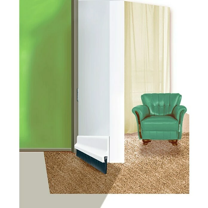 BAUHAUS Tesa MOLL Türdichtschiene Textil Weiß – Für Spalten bis 15 mm | Türdichtungen 2 BAUHAUS Tesa MOLL Türdichtschiene Textil Weiß – Für Spalten bis 15 mm | Türdichtungen – Bild 2