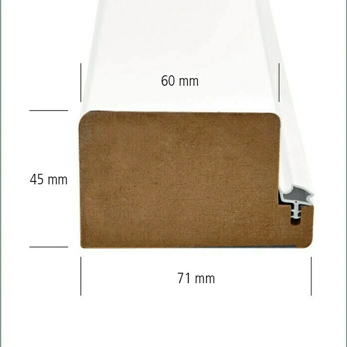 BAUHAUS Kilsgaard Blockzarge 735 x 1985 mm, DIN Anschlag: Links/Rechts, Weiß - Hochwertige Türzarge für Holztüren 4 BAUHAUS Kilsgaard Blockzarge 735 x 1985 mm, DIN Anschlag: Links/Rechts, Weiß - Hochwertige Türzarge für Holztüren – Bild 4