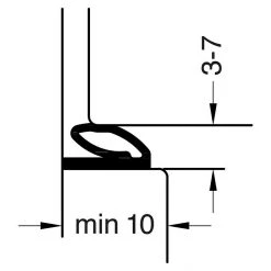 BAUHAUS Primo Universaldichtung Densa 37 Weiß, 6 Meter, für Spaltenbreite 3–7 mm | Fensterdichtung -Online-Shop Türzargen 12 386