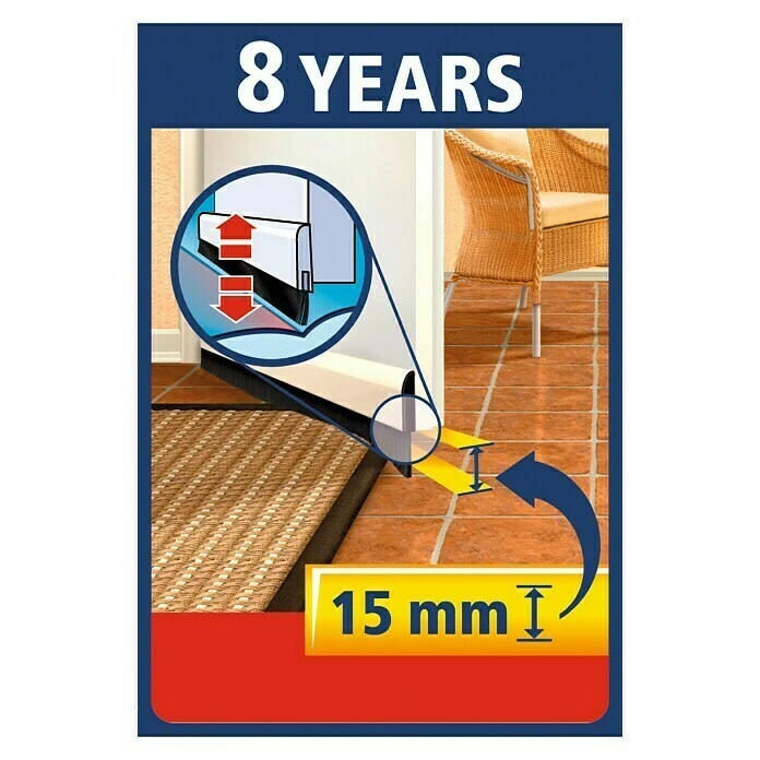 BAUHAUS Tesa MOLL Türdichtschiene Alu Comfort Braun – Für Spalten bis 15 mm | Türdichtungen 2 BAUHAUS Tesa MOLL Türdichtschiene Alu Comfort Braun – Für Spalten bis 15 mm | Türdichtungen – Bild 2