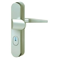 Online-Shop Türzargen 13 BAUHAUS Basi Schutzbeschlag ES0 VMS Wohnungsabschlusstür, Champagnerfarben, 72 mm Distanznorm, mit Zylinderabdeckung, 15 mm Schild/Rosette