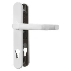 BAUHAUS Abus Schutzbeschlag SRG 92 N Schmalrahmen, Weiß, Türstärke 59-69 mm, Drücker beidseitig | Sicherheitsbeschlag für Eingangstüren