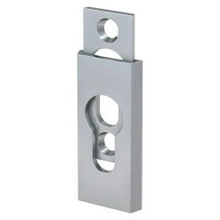 BAUHAUS Basi Rosette SR 450 Aluminium, Silber, 14 mm Stärke Schild/Rosette für Eingangstüren