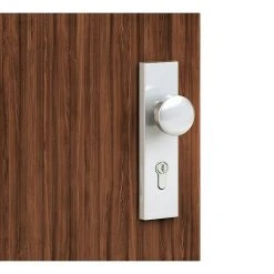 BAUHAUS Basi Schutzbeschlag ES0 VMS für Hauseingangstüren, Silber, 72 mm Distanznorm, ohne Zylinderabdeckung, Knopf außen, Drücker innen -Online-Shop Türzargen 12 650