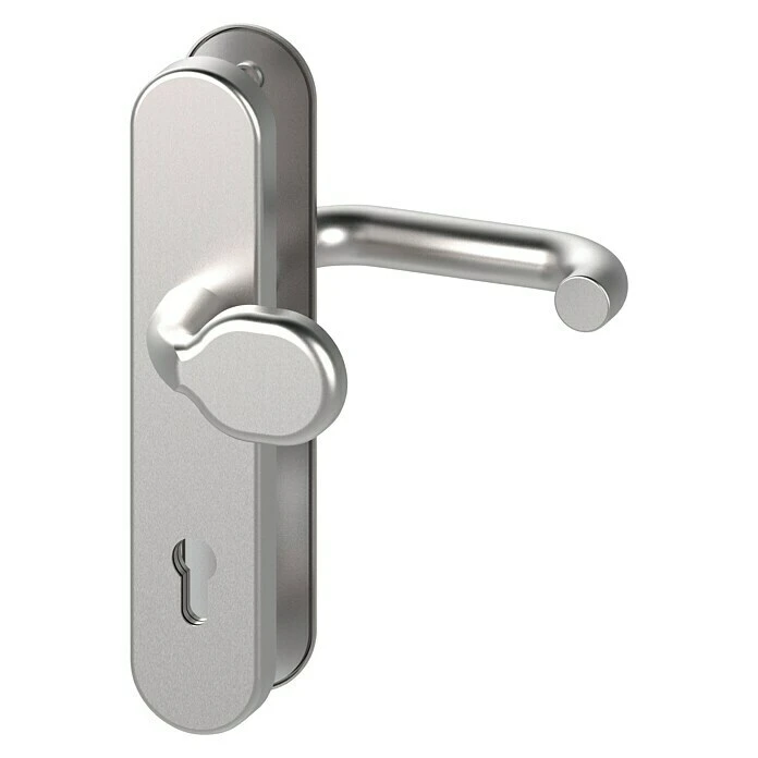 BAUHAUS Basi Schutzbeschlag SB 7500 ES1 für Hauseingangstüren | Edelstahl | Türstärke 50-70 mm | Knopf Außen, Drücker Innen | Ohne Zylinderabdeckung 1 BAUHAUS Basi Schutzbeschlag SB 7500 ES1 für Hauseingangstüren | Edelstahl | Türstärke 50-70 mm | Knopf Außen, Drücker Innen | Ohne Zylinderabdeckung