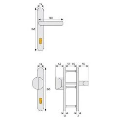 BAUHAUS Abus Schutzbeschlag SRG 92 N Schmalrahmen aus Aluminium für Eingangstüren, Türstärke 59-69 mm, passend für 12 mm Zylinderüberstand 5 BAUHAUS Abus Schutzbeschlag SRG 92 N Schmalrahmen aus Aluminium für Eingangstüren, Türstärke 59-69 mm, passend für 12 mm Zylinderüberstand -Online-Shop Türzargen 12 739