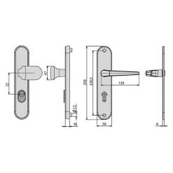 BAUHAUS Basi Schutzbeschlag ES0 VMS Wohnungsabschlusstür, Silber, 72 mm Distanznorm, mit Zylinderabdeckung, 15 mm Schild/Rosette 7 BAUHAUS Basi Schutzbeschlag ES0 VMS Wohnungsabschlusstür, Silber, 72 mm Distanznorm, mit Zylinderabdeckung, 15 mm Schild/Rosette -Online-Shop Türzargen 12 797