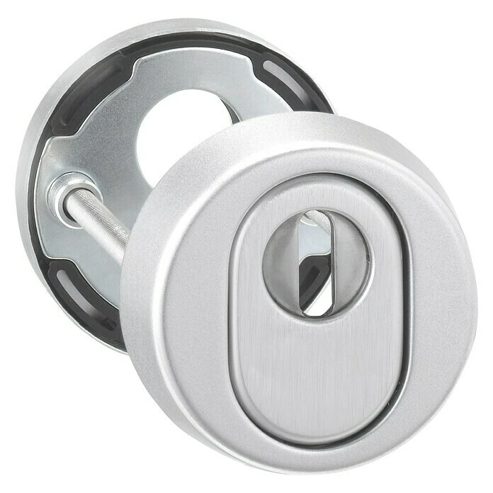 BAUHAUS Portaferm Schutzrosettenpaar für Hauseingangstüren, Türstärke 0-68 mm, Silber, 2 Stück, Zylinderabdeckung 1 BAUHAUS Portaferm Schutzrosettenpaar für Hauseingangstüren, Türstärke 0-68 mm, Silber, 2 Stück, Zylinderabdeckung