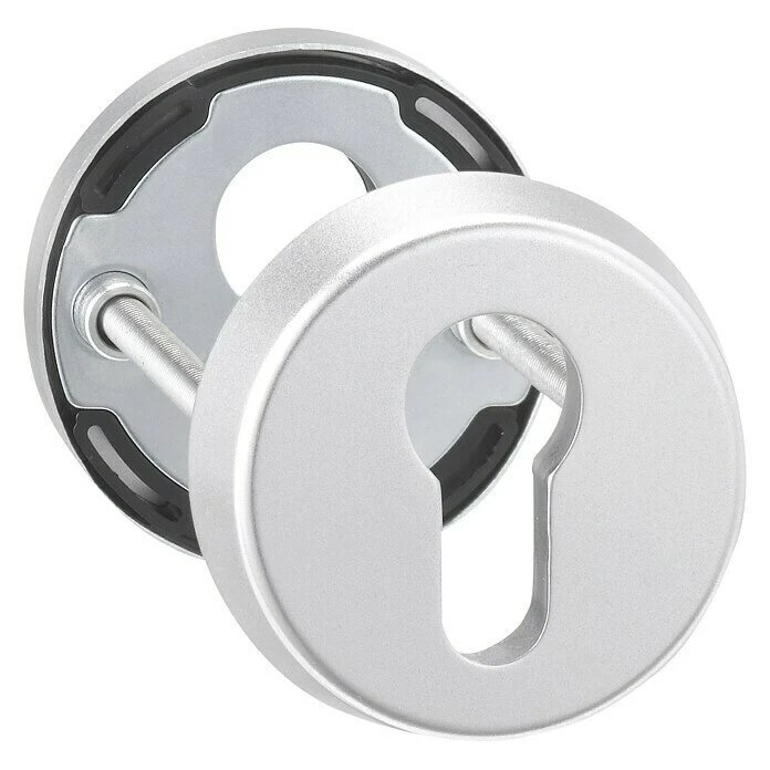 BAUHAUS Portaferm Schutzrosettenpaar für Hauseingangstüren, Türstärke 0-68 mm, Silber, 2 Stück 1 BAUHAUS Portaferm Schutzrosettenpaar für Hauseingangstüren, Türstärke 0-68 mm, Silber, 2 Stück