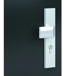 BAUHAUS Basi Schutzbeschlag ES0 VMS für Hauseingangstüren, Aluminium, 72 mm Distanznorm, 15 mm Schild/Rosette, Eckiger Drücker -Online-Shop Türzargen 12 897