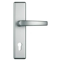 Online-Shop Türzargen 45 BAUHAUS Abus Schutzbeschlag HLT612 für Hauseingangstüren, Aluminium, Türstärke 52-72 mm, beidseitiger Drücker