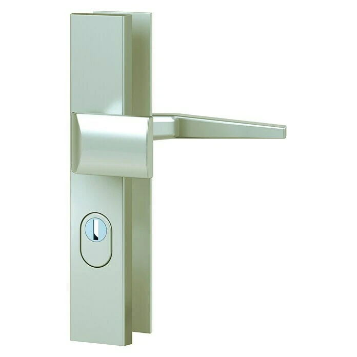 BAUHAUS Basi Schutzbeschlag ES0 VMS-ZA für Hauseingangstüren, Aluminium, 72 mm Distanznorm, eckiger Drücker, 12 mm Schild/Rosette 1 BAUHAUS Basi Schutzbeschlag ES0 VMS-ZA für Hauseingangstüren, Aluminium, 72 mm Distanznorm, eckiger Drücker, 12 mm Schild/Rosette