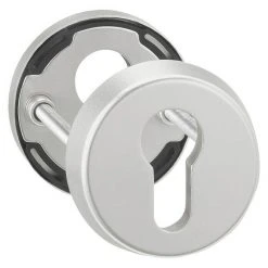 BAUHAUS Portaferm Schutzrosettenpaar für Hauseingangstüren, Stahl, 2 Stück, Türstärke 0-68 mm