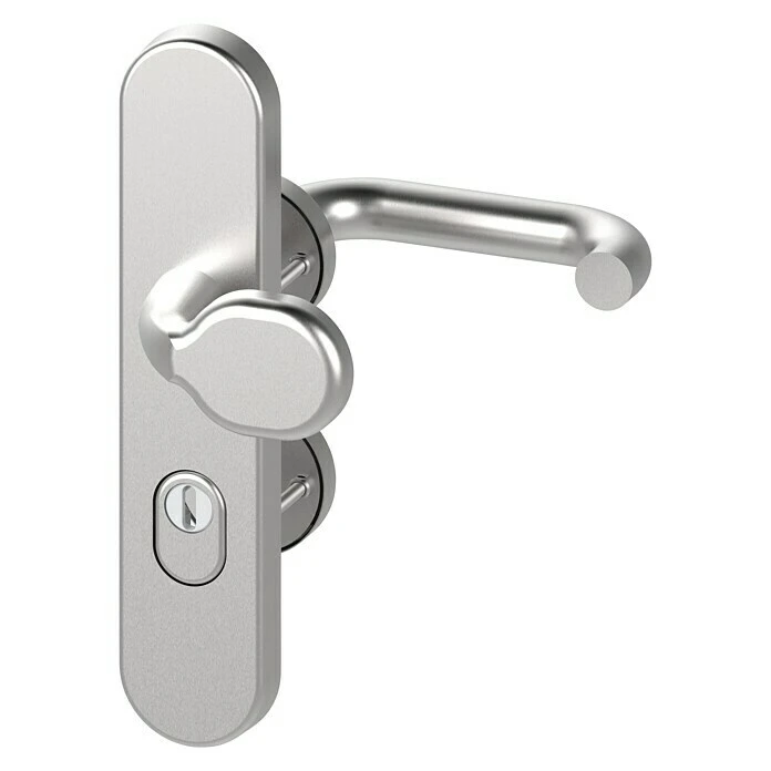 BAUHAUS Basi Schutzbeschlag SBK 7500 ES1 Kombi für Hauseingangstüren, Edelstahl, Türstärke 38-45 mm, Knopf außen, Drücker innen, U-Form 1 BAUHAUS Basi Schutzbeschlag SBK 7500 ES1 Kombi für Hauseingangstüren, Edelstahl, Türstärke 38-45 mm, Knopf außen, Drücker innen, U-Form