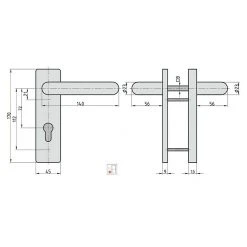 BAUHAUS Basi Schutzbeschlag SB/FS 2200K ES1 für Feuerschutztüren, Aluminium, Türstärke 44-66 mm, beidseitiger Drücker 5 BAUHAUS Basi Schutzbeschlag SB/FS 2200K ES1 für Feuerschutztüren, Aluminium, Türstärke 44-66 mm, beidseitiger Drücker -Online-Shop Türzargen 12 976